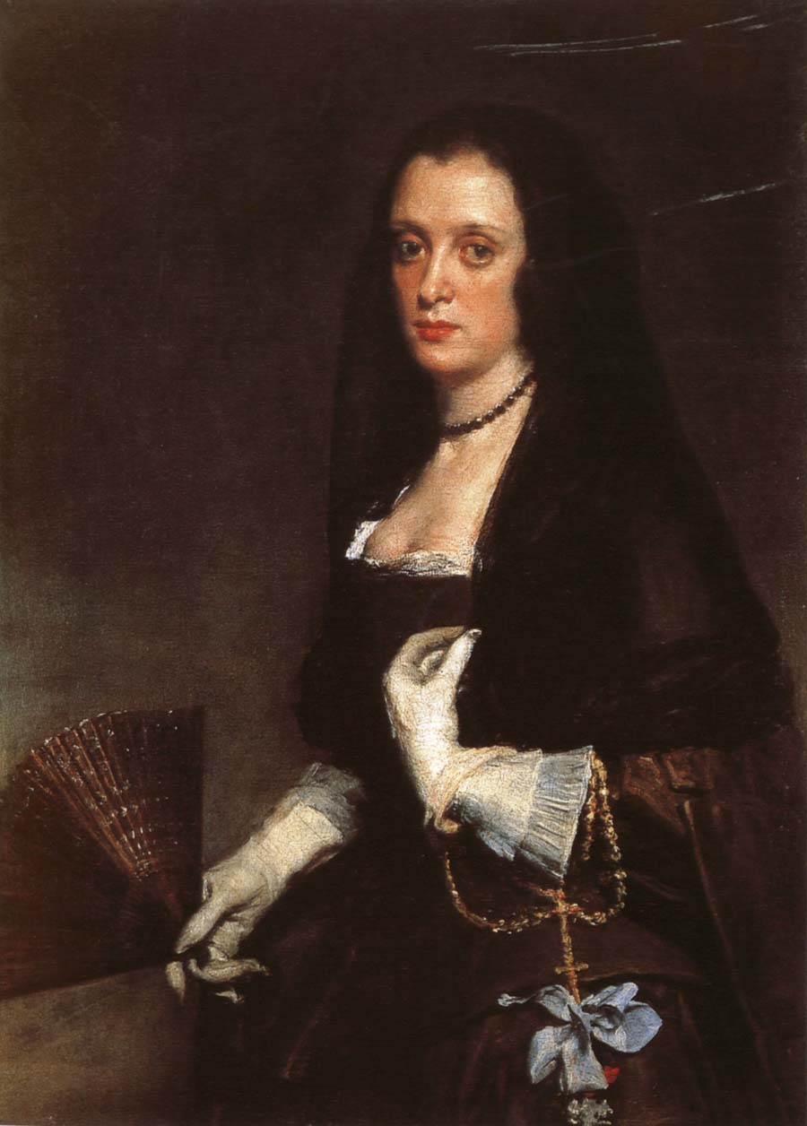 VELAZQUEZ, Diego Rodriguez de Silva y The Woman holding the fan